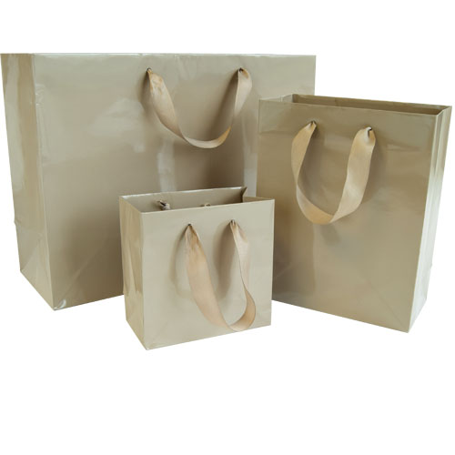 GROSGRAIN HDLE TOTE CHAMPAGNE